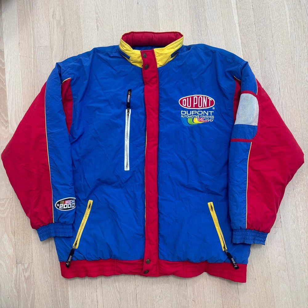 Chase Authentics DuPont Racing Jacket Mens XL Blue Red NASCAR Jeff Gordon #24